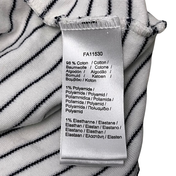 Lacoste Long Sleeve Cotton Navy Blue White Stripe Knit T-Shirt Dress Size 36 8 - Picture 6 of 9